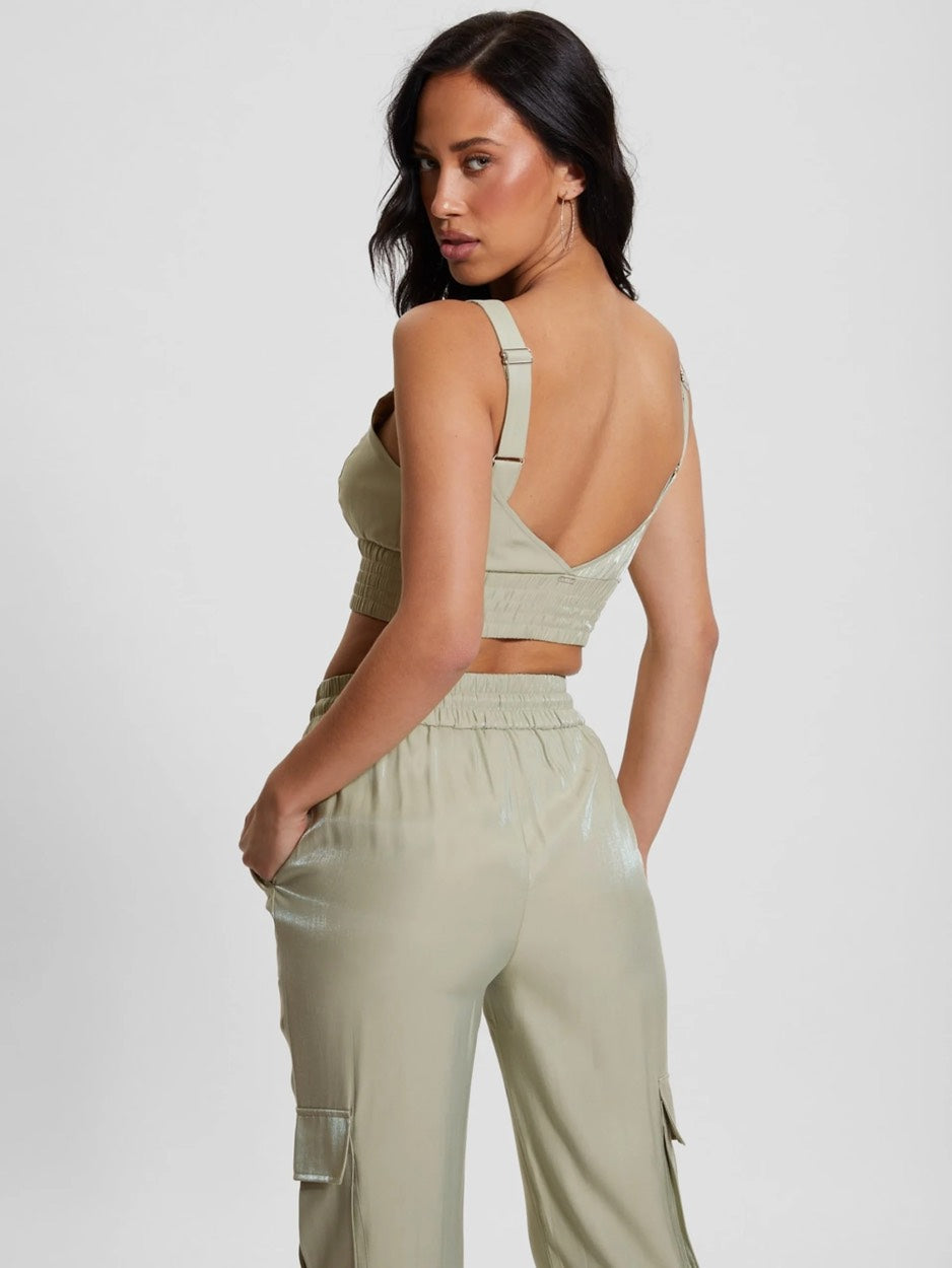 Emma Cropped Top - Olijf