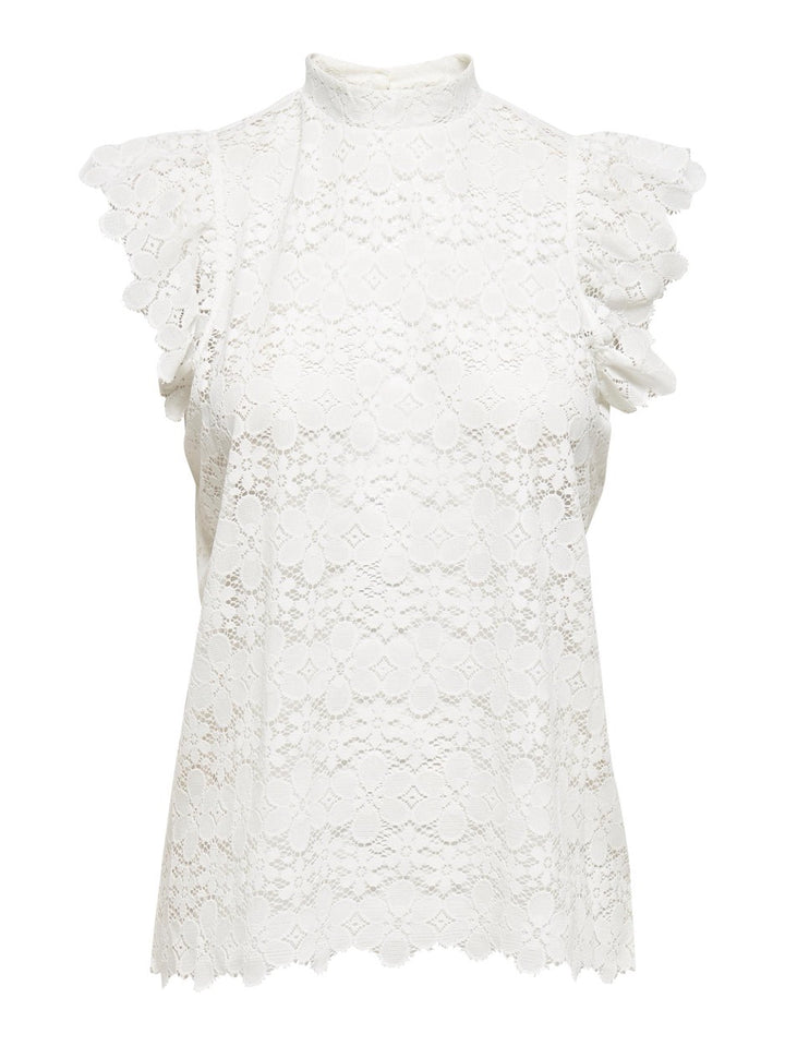 Jdyblond S/l Lace Top Jrs Noos - Off-white