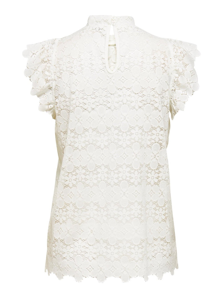 Jdyblond S/l Lace Top Jrs Noos - Off-white