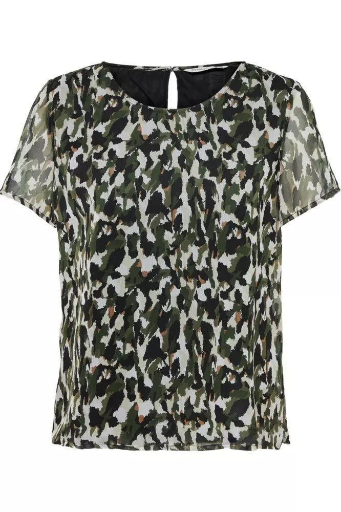 Onlluna S/s Top Cs Ptm - Groen Dessin