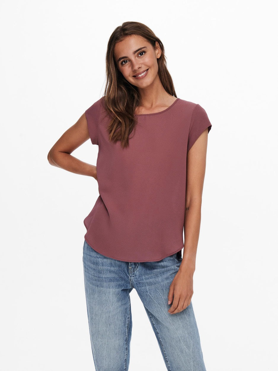 Onlvic S/s Solid Top Noos Ptm - Mauve