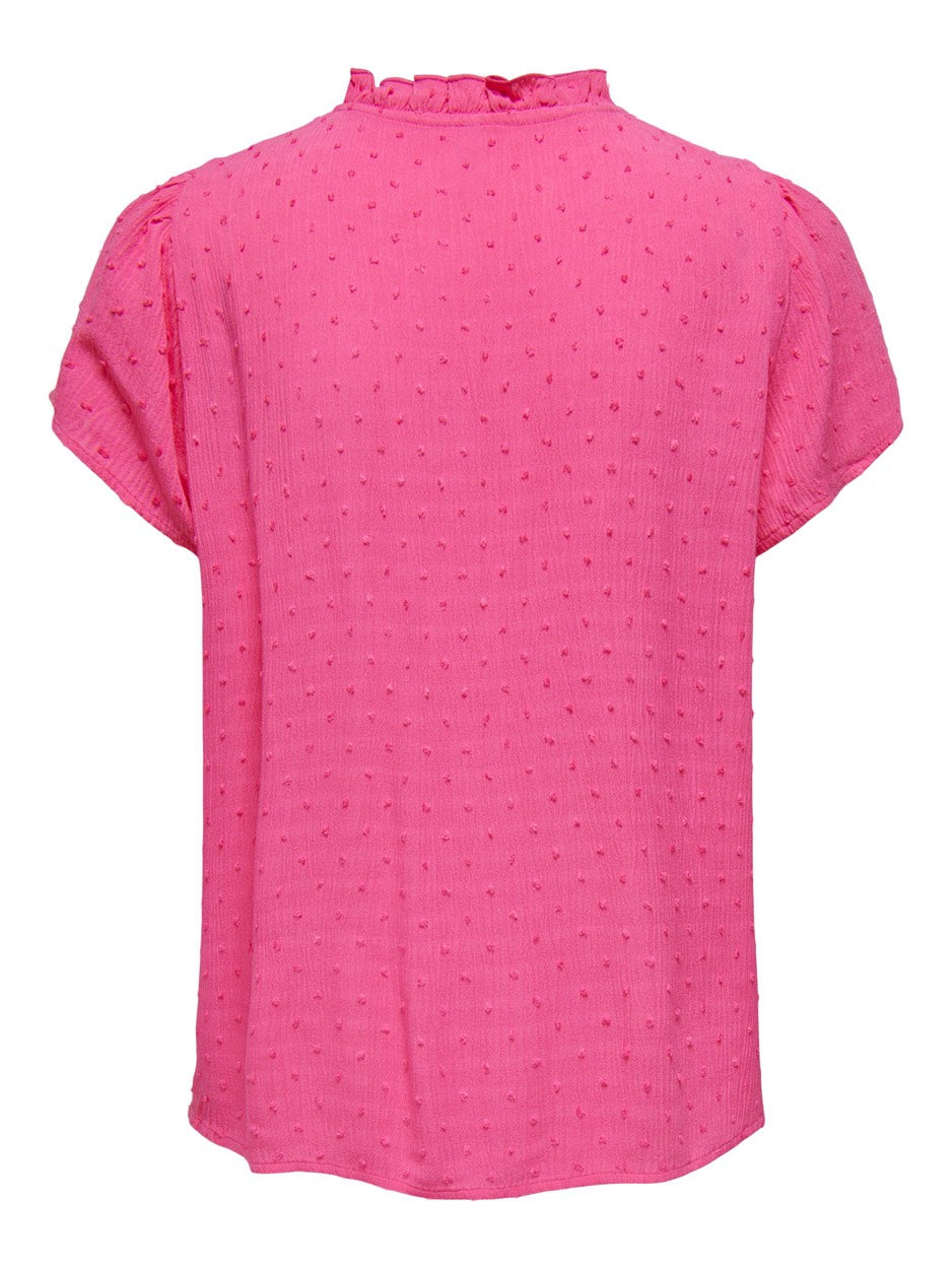 Jdylima Life S/s Top Wvn - Roze