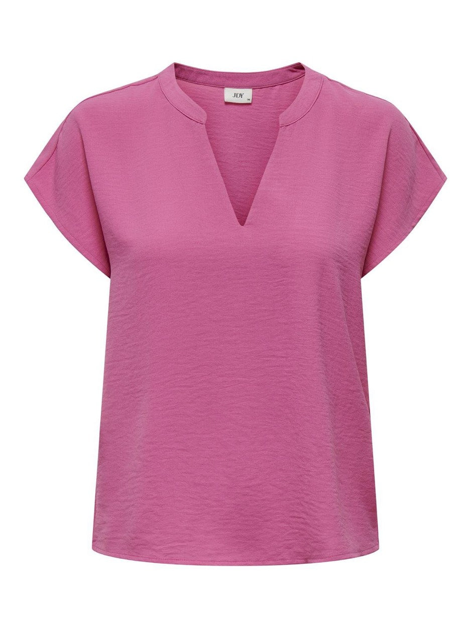 Jdylion S/s Top Wvn Noos - Roze