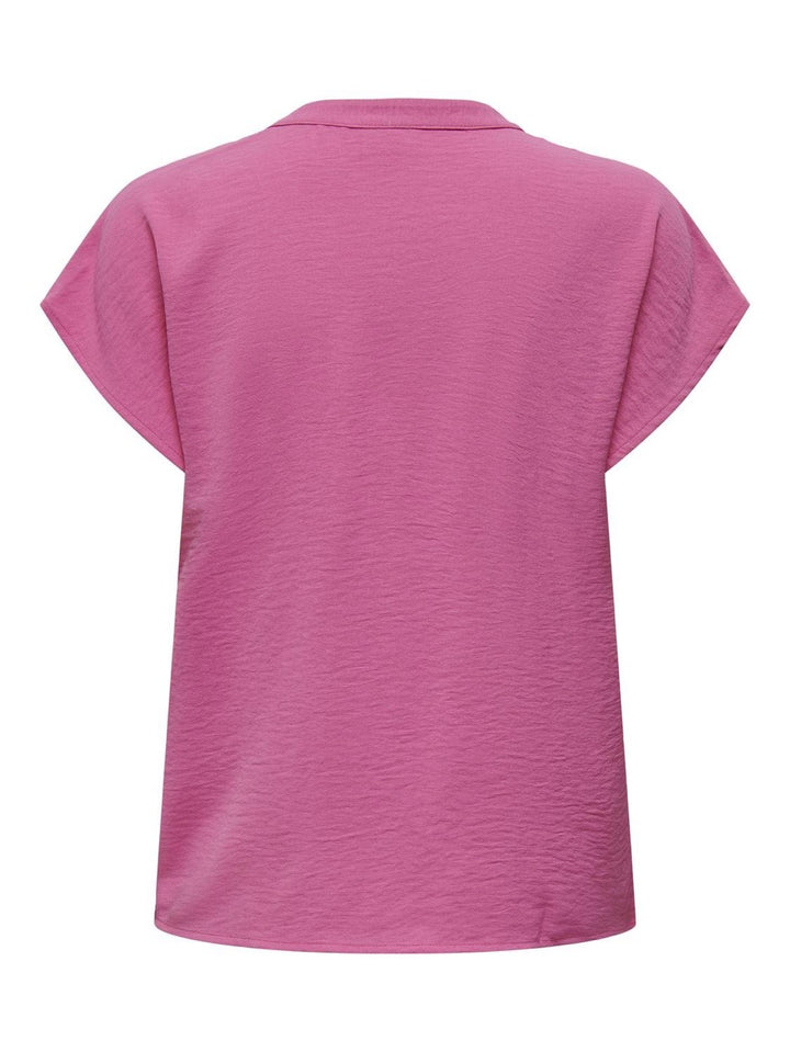 Jdylion S/s Top Wvn Noos - Roze