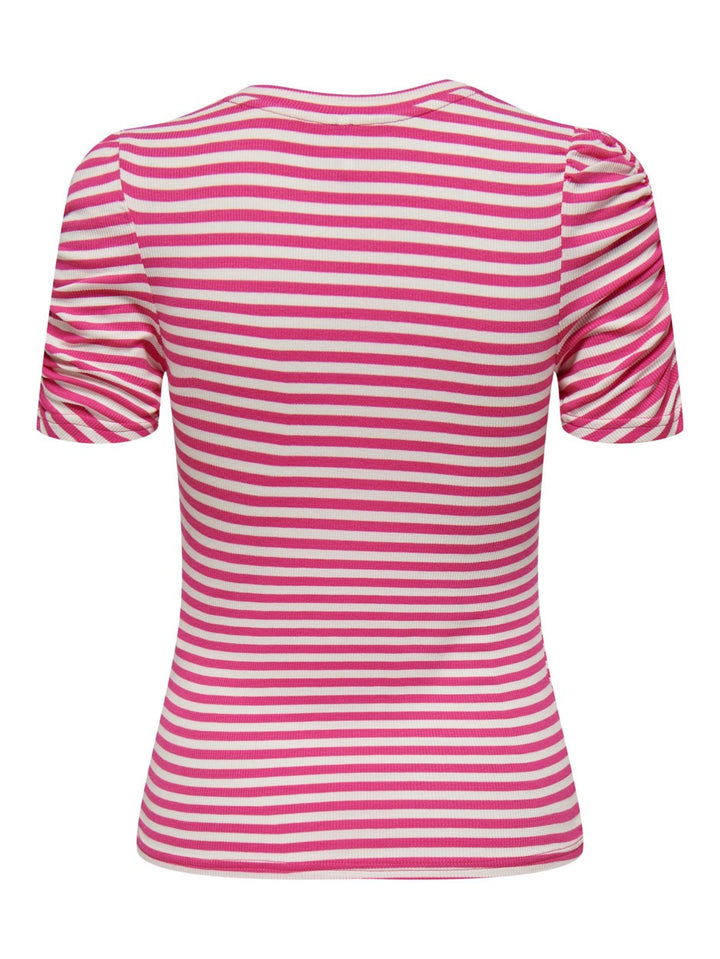 Onlbelia 2/4 Ruching Top Box Jrs - Roze Dessin