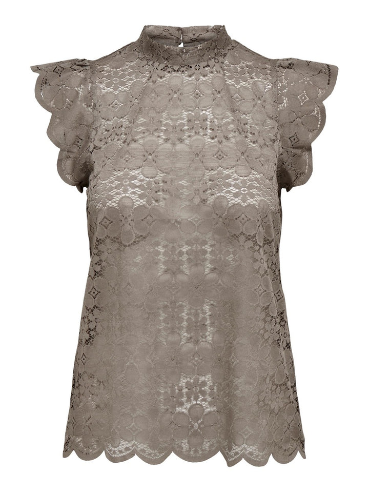 Jdyblond S/l Lace Top Jrs Noos - Taupe