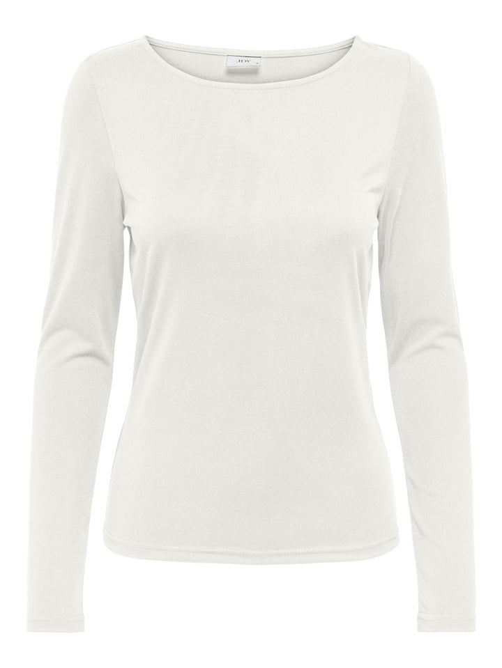 Jdyfreya L/s Boatneck Top Jrs - Off-white