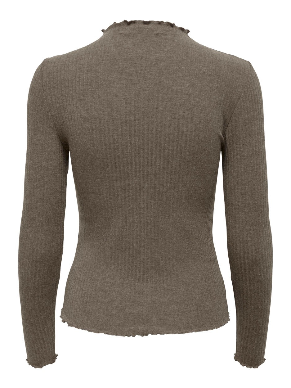 Onlemma L/s High Neck Top Noos Jrs - Bruin