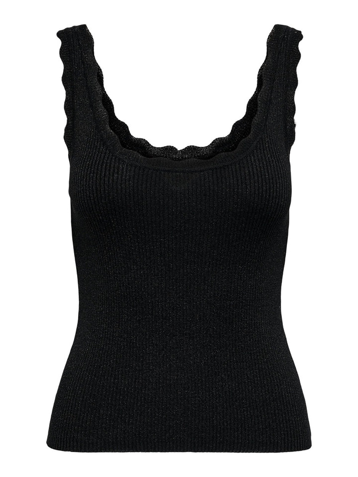 Jdybodilla Nanna Sl Scallop Edge To - Zwart