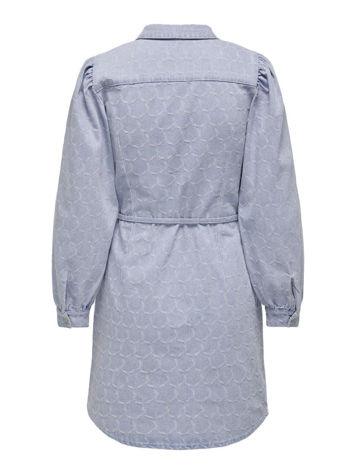 Onlrocco-eliza Ls Dnm Dress Bj - Blue Denim