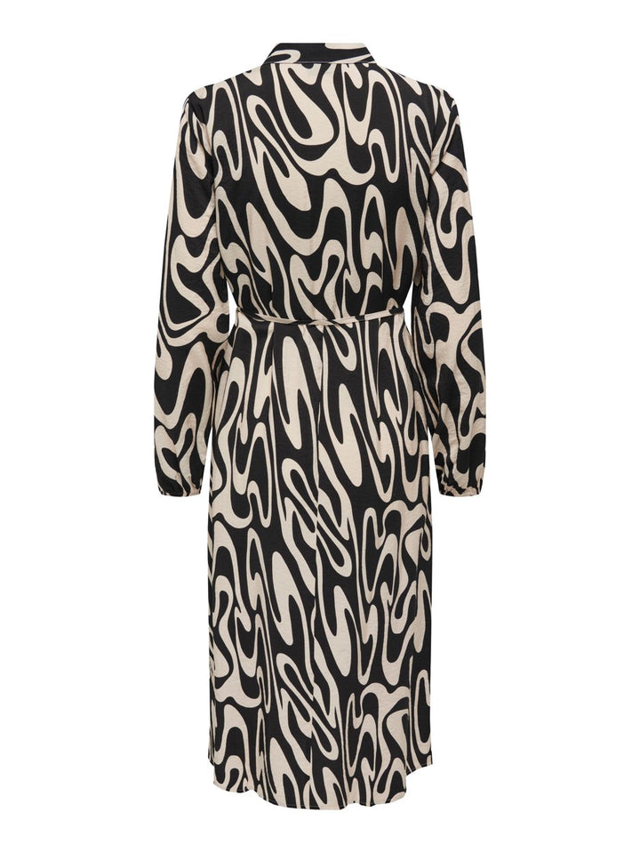 Jdycamille L/s Shirt Dress Wvn - Zwart Dessin