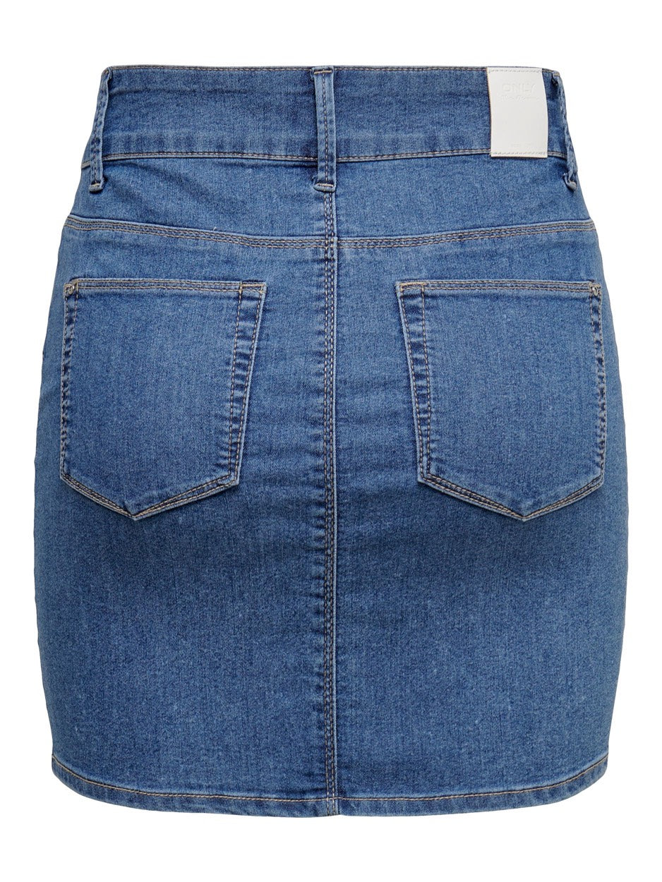 Onlcarmen Reg Skirt Wide Wb Dnm Pim - Blue Denim