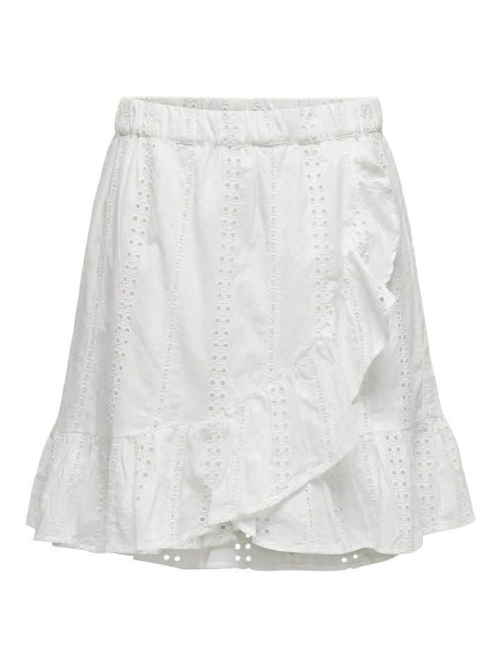 Onldonna Short Emb Skirt Wvn - Off-white