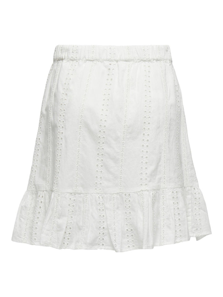 Onldonna Short Emb Skirt Wvn - Off-white