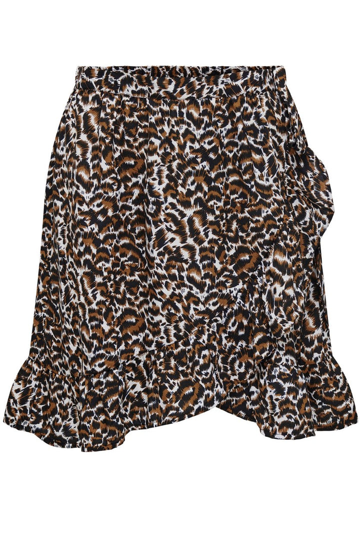 Onljanet Fake Wrap Skirt Cs Ptm - Bruin Dessin