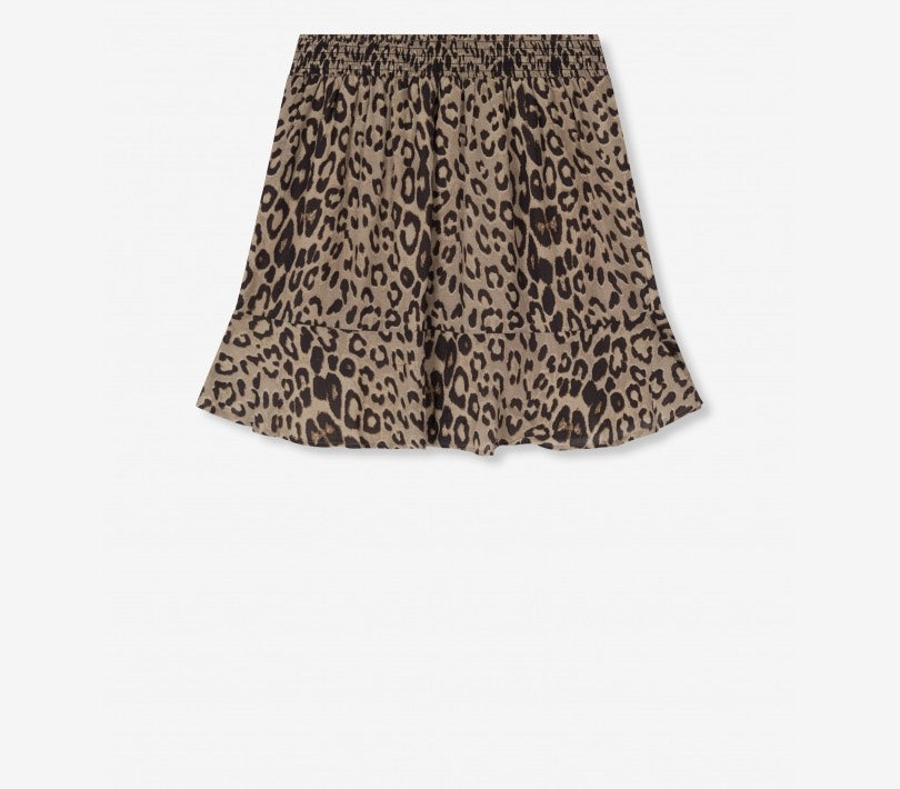 Animal Ruffle Skirt - Zwart Dessin