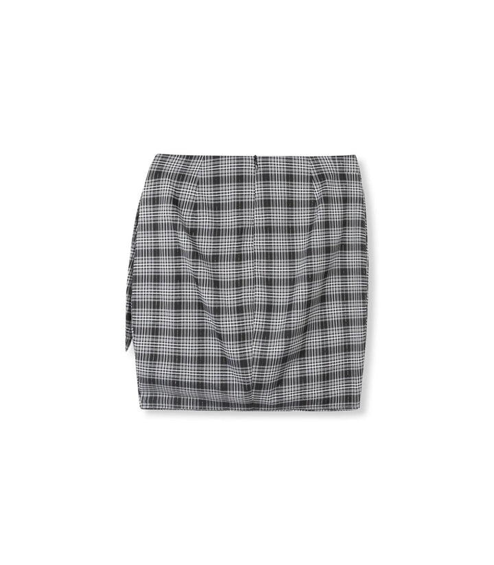 Jazzie Woven Flowy Check Skirt - Zwart Dessin