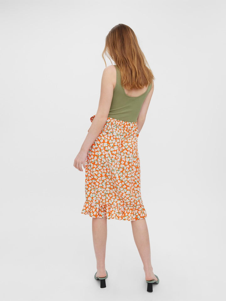 Vmolea Ty Hw Blk Skirt Wvn Ga - Oranje Dessin