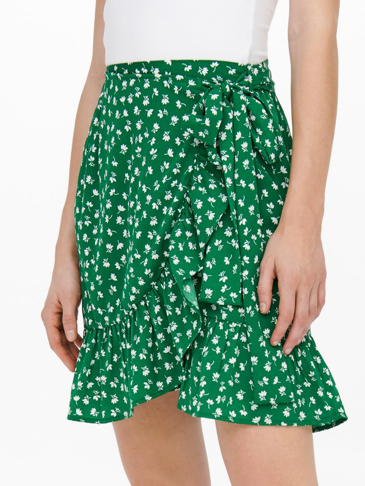 Onlolivia Wrap Skirt Wvn Noos - Groen Dessin