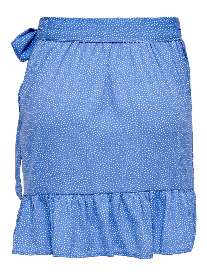 Onlolivia Wrap Skirt Wvn Noos - Blauw Dessin