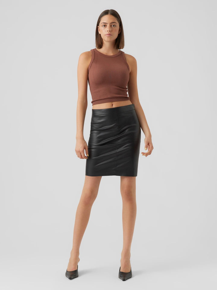 Vmolympia Hw Short Pl Skirt Noos - Zwart