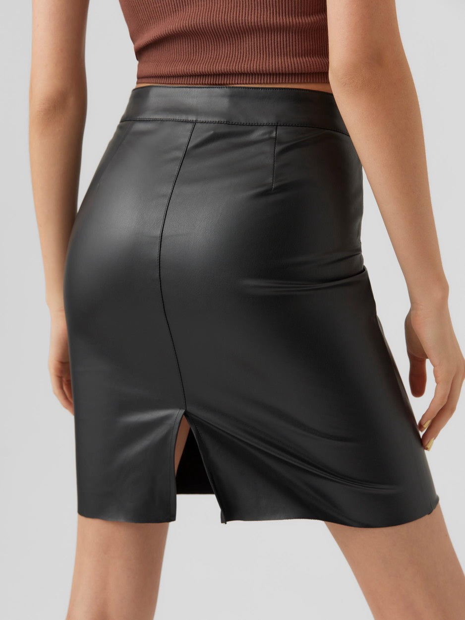 Vmolympia Hw Short Pl Skirt Noos - Zwart