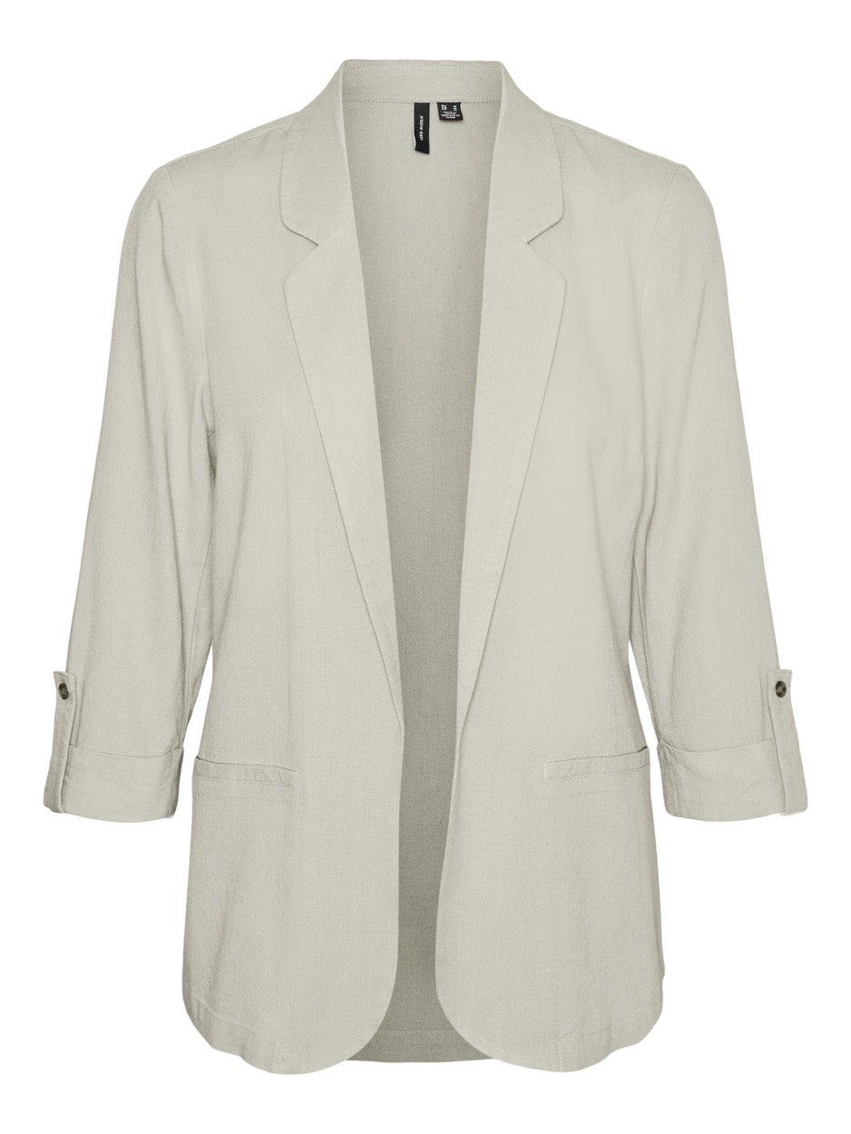 Vmjesmilo 3/4 Loose Blazer Wvn Ga N - Beige