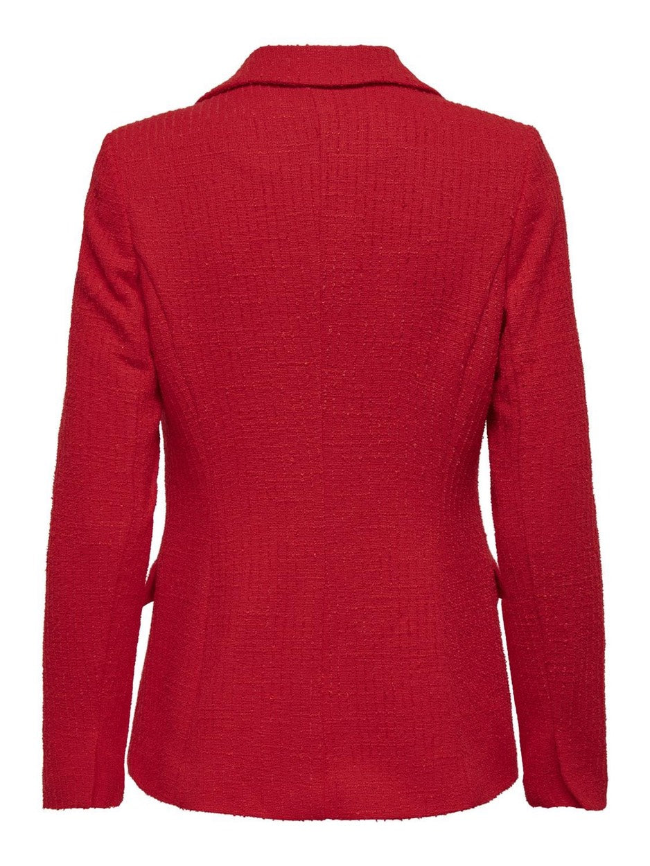 Onlpinko-ailis L/s Bou Fit Blazer C - Rood