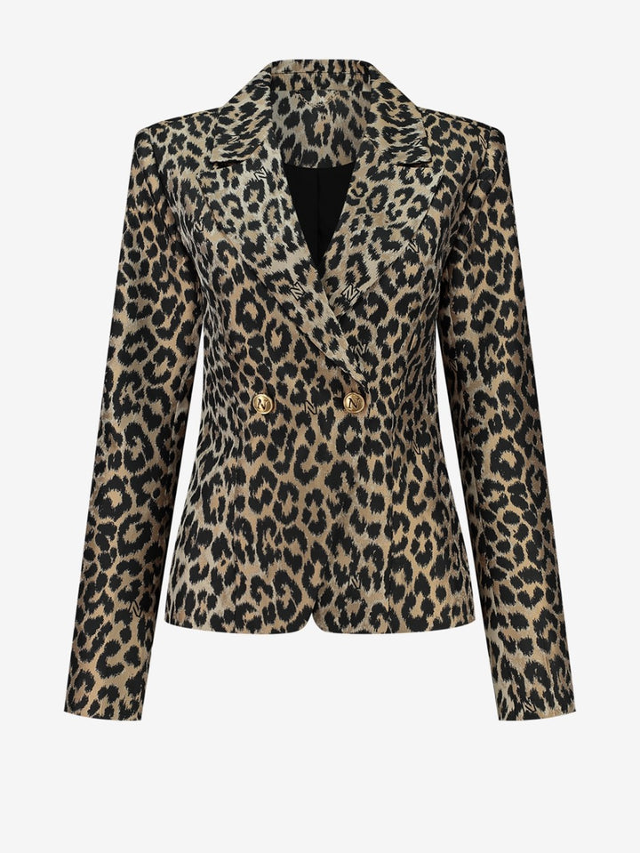 Benicia Blazer - Bruin Dessin