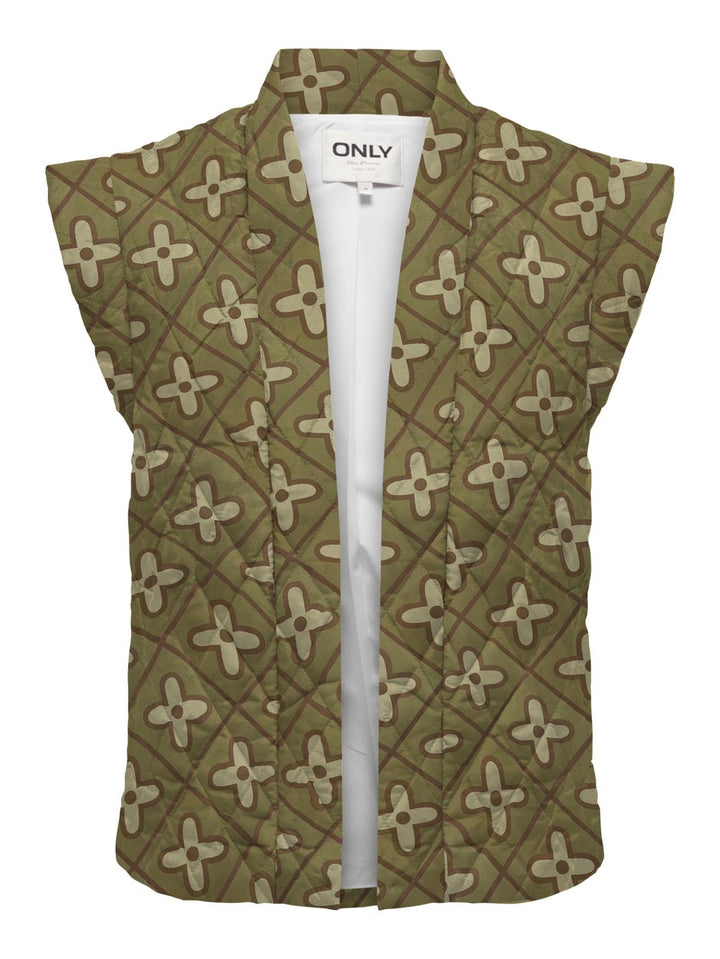 Onlcemma Aop Quilt Vest Pnt - Groen Dessin