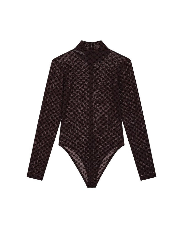 Longsleeve Monogram Bodysuit - Bruin